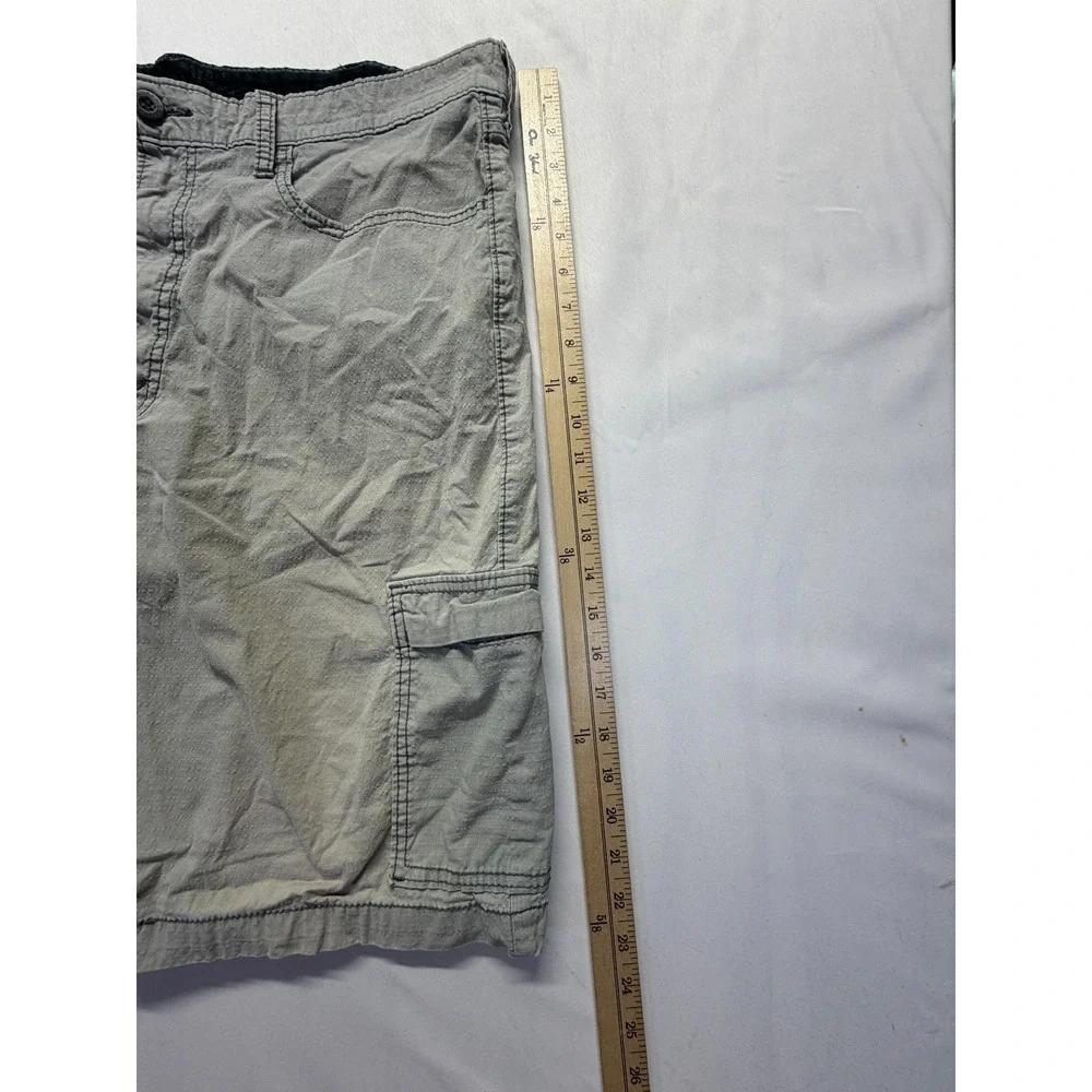 Signature by Levi Strauss & Co Cargo Shorts Mens 40 Gray Ripstop Utility Pockets